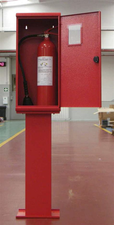 free standing metal fire extinguisher box|screwfix fire extinguisher box.